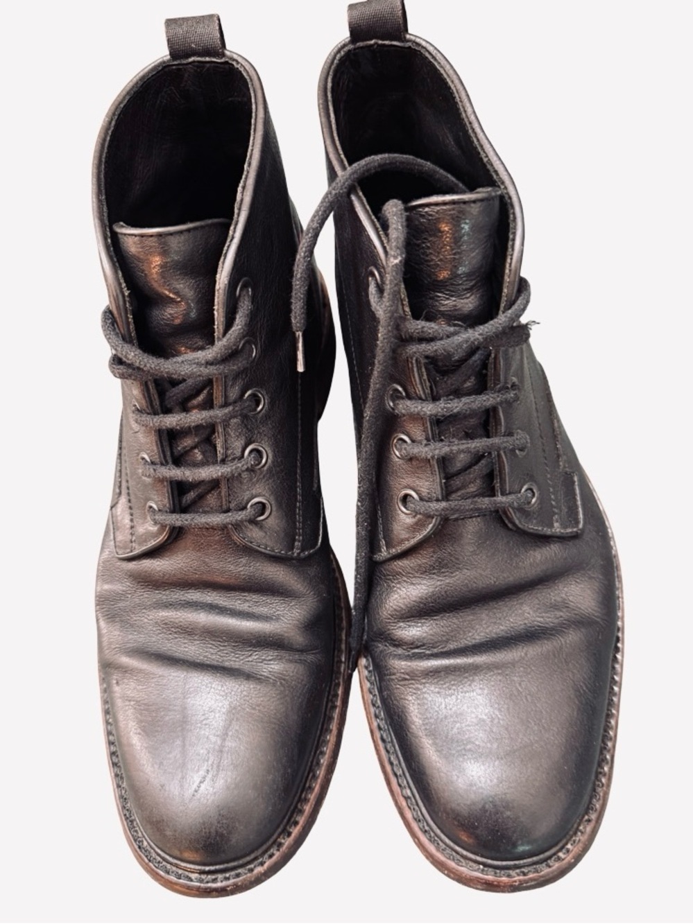 Rag & Bone Handmade Italy Black Leather Service Boots Men’s US 9 EU 42
